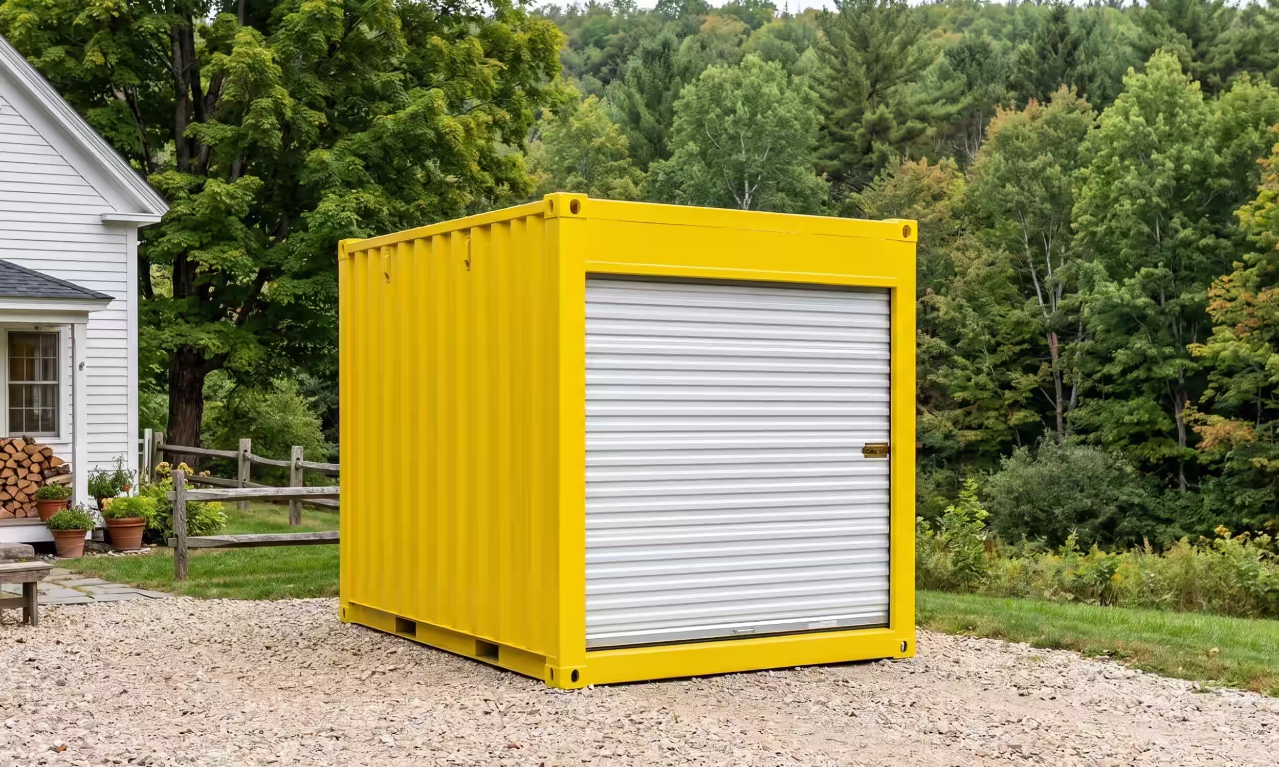 Contenedor de 10 pies con la puerta modificada