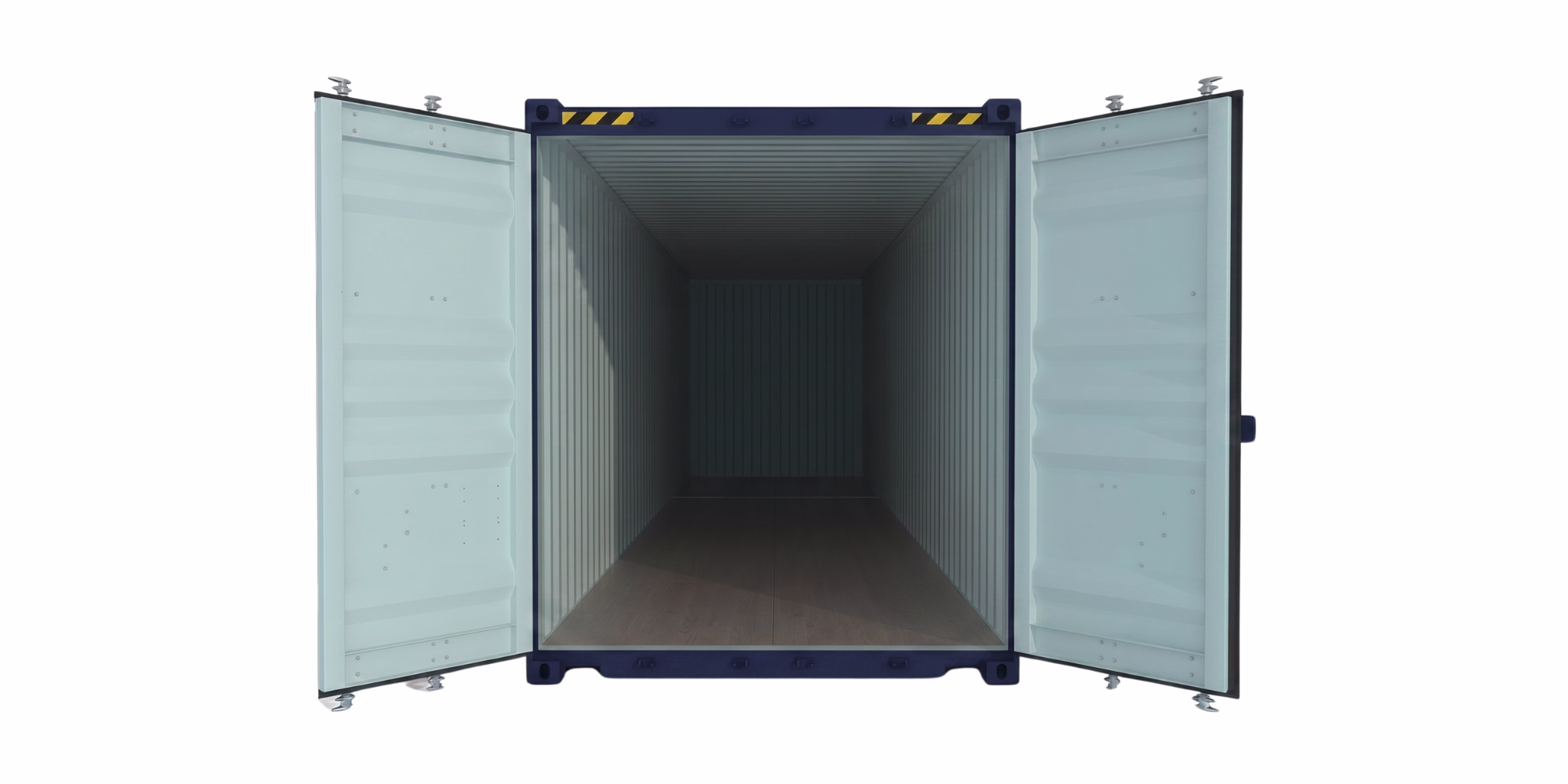 Interior de un contenedor de 40 pies high cube